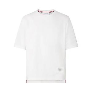 Футболки с коротким рукавом Thom Browne Short-Sleeve Rib Cuff Tee 'White'