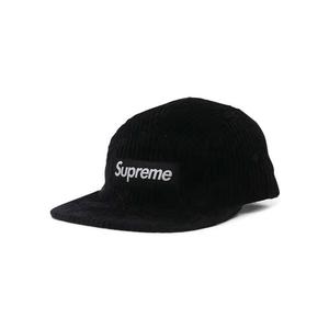 Кепки Supreme Wide Wale Corduroy Camp Cap 'Черный'