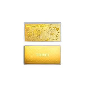 TOMEI Счастливая свадебная золотая пластина 0.5G, Желтое золото 9999