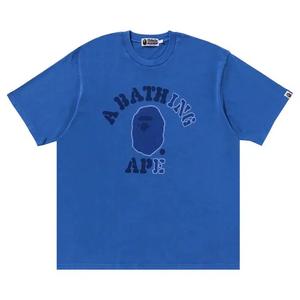 Короткий рукав Футболки BAPE Garment Dye College Relaxed Fit Tee 'Blue'