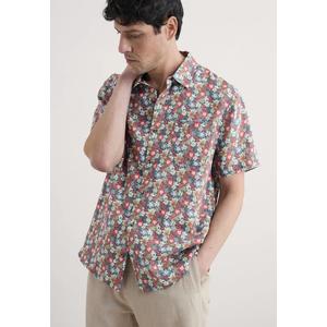 Seasalt Cornwall Multi Blue Heron рубашка с коротким рукавом