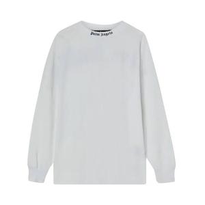 Футболки T-Shirts Palm Angels Classic Logo Over Tee с длинным рукавом «Белый/Черный»
