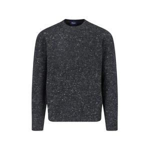 Свитер с круглым вырезом из крапчатой вязки