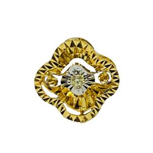 LITZ 18K Желтое золото бриллиантовый кулон DP0046-Y (0.45G+/-)