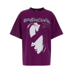 Футболки с коротким рукавом Balenciaga Large Fit T-Shirt 'Violet'