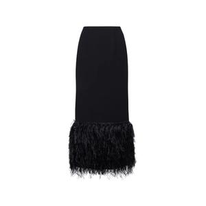 Юбка миди Zari с перьями