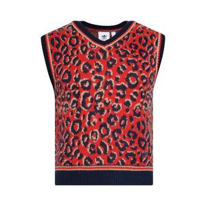 Трикотаж Adidas x Wales Bonner Knit Vest 'Университетский синий/Магический бежевый/Лучший алый'