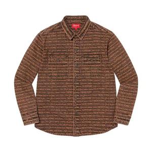 Рубашки на пуговицах Supreme Multi Type Jacquard Denim Shirt «Brown»