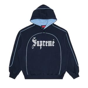 Худи Supreme Curve Piping Hooded Sweatshirt 'Темно-синий'