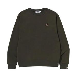 Свитеры BAPE Ape Head One Point Relaxed Fit Crewneck 'Оливково-серый'