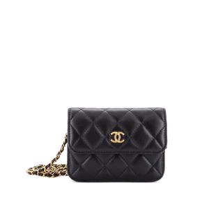 Мини-сумка через плечо Pearl Crush Flap Clutch with Chain Quilted Lambskin