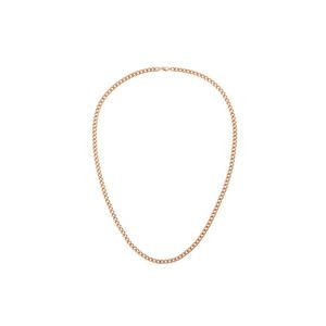 Ellipse Цепь-кубинка 4мм 45см Розовое золото - Унисекс-ожерелье для женщин и мужчин из нержавеющей стали Официальный оригинал DW