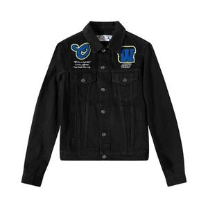 Джинсовая куртка Off-White Varsity Patch Denim Jacket 'Black/Blue'