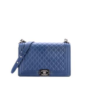 Сумка-клатч Boy Flap Bag из стеганой зернистой телячьей кожи, новый средний размер, сумка через плечо