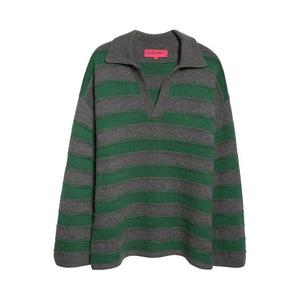 Джерси The Elder Statesman Dume Stripe Rugby 'Fern/Granite'