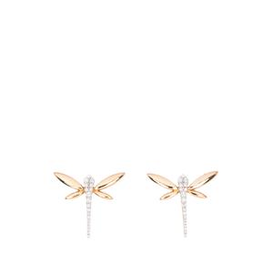 Маленькие серьги Dragonfly с бриллиантами