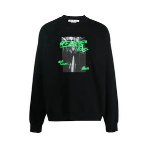 Свитера Off-White Metro Type Skate Crewneck 'Black/Green'