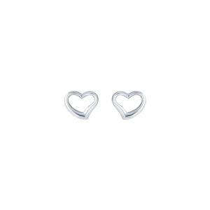 TOMEI серьги-сердечки в рамке, белое золото 585/14K