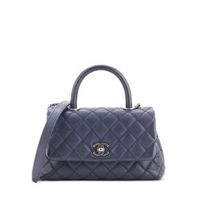 Маленькая сумка-сэтчел Coco Top Handle Bag Quilted Caviar