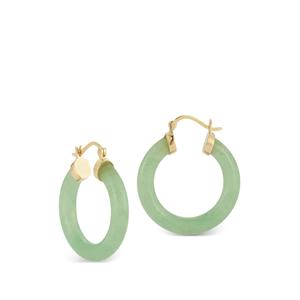Серьги-кольца Jade Donut из желтого золота