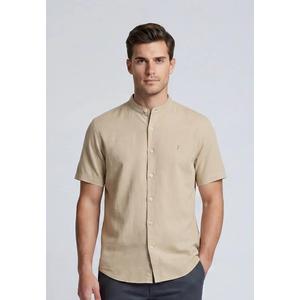 Polo Haus - Мужская льняная смесовая рубашка Signature Fit SS MBSS185C05