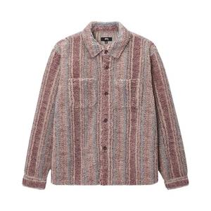 Рубашки на пуговицах Stussy Stripe Sherpa Shirt 'Berry'
