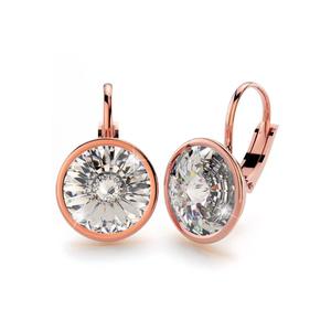 Серьги-петли Audrey с кристаллами SWAROVSKI® — розовое золото/прозрачный