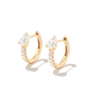 Серьги-кольца Bobbi из желтого золота с бриллиантами