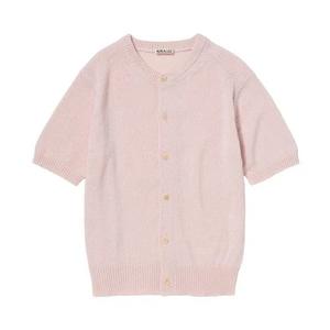 Cardigans Auralee Summer Cashmere Knit Half Sleeved Cardigan 'Светло-розовый'