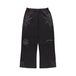 Спортивные штаны Sp5der Rhinestone Web Sweatpant 'Черный'