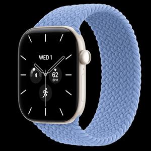 Apple Watch Series 12 46 мм, GPS + Cellular, керамика, Pearl White, ремешок Wildflower Blue Braided Solo Loop