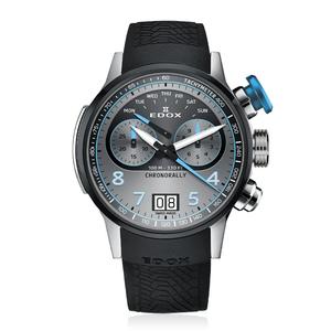 Edox Chronorally Chronograph 45 швейцарские мужские часы (38003-TINBU-GNBU)