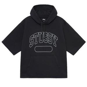 Худи Stussy Short-Sleeve Boxy Cropped Hoodie 'Черный'