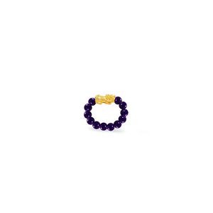 THE Mix Collection 999.9/24K Чистое золото Пиксиу Агат Кольцо Набор AGR-PX0.20G