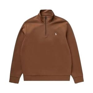 Свитшоты Polo Ralph Lauren Long Sleeve Double Knit Tech Zip Pullover Sweatshirt 'Luggage Brown'