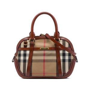 Сумка-саквояж 2000-2017 Small Leather Trimmed House Check Canvas Bridle Orchard