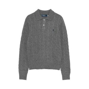Фланелевые рубашки Polo Ralph Lauren Long Sleeve-Collared-Pullover-Sweater 'Flannel Grey Heather'