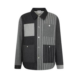 Фланель Thom Browne Funmix Utility Patch Pocket Jacket (28) In Banker Stripe Flannel 'Med Grey'