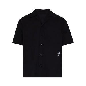 Рубашки на пуговицах Rhude Camp Collar Logo Shirt 'Black/White'