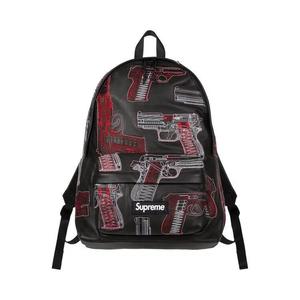 Рюкзаки Supreme Guns Embroidered Leather Backpack «Black»
