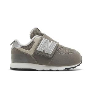 Кроссовки New Balance 574 New-B Hook & Loop Toddler Wide 'Rain Cloud Silver Metallic'
