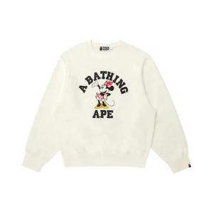 Свитера BAPE X Disney Minnie Mouse College Crewneck Sweatshirt 'Слоновая кость'