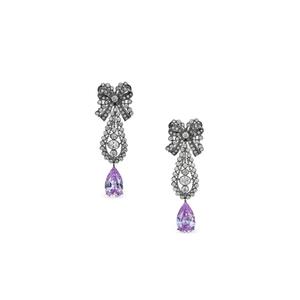 Серьги Dentelle Bow с бриллиантами и аматистом
