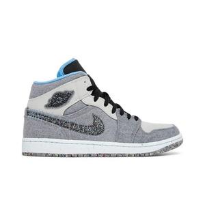 Повседневные баскетбольные кроссовки Air Jordan 1 Mid 'Crater Grey University Blue'