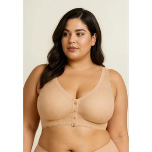 Премиум бюстгальтер Rylee Lace Plus Size бесшовный беспроводной с эффектом пуш-ап, нюд