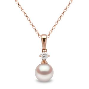 Колье Classic из розового золота с жемчугом и бриллиантами