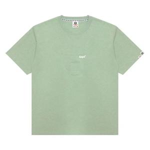 Футболка с коротким рукавом AAPE AAPEUNVS Unvs Moonface Tee 'Зеленый/Серый меланж'