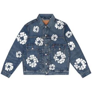 Джинсовые куртки Denim Tears Type II All Over Wreath куртка «Тёмная стирка»