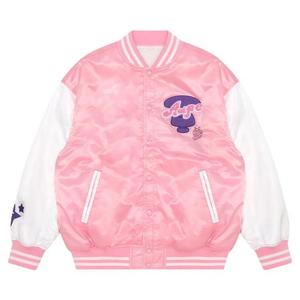 Куртки AAPE Moonface Двусторонняя флисовая свободная куртка 'Pink/Light'
