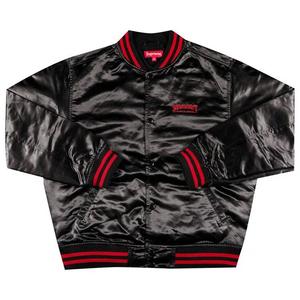 Университетские куртки Supreme x Thrasher Satin Varsity Jacket «Черный»